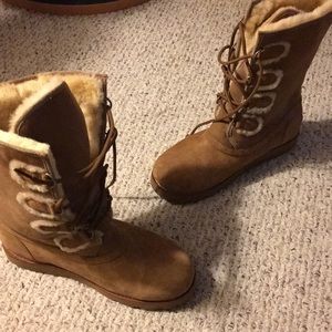 UGG, Rommy, suede and genuine sheepskin boots